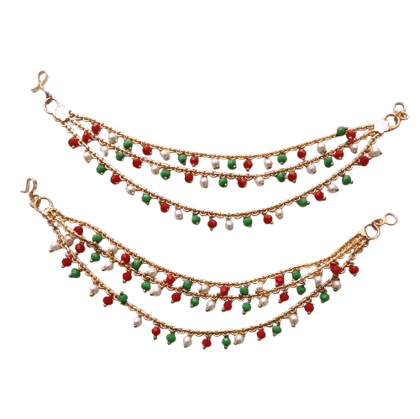 ROHITHA 1 Gram Micro Gold CZ Jewellery Chempa Swaralu Set