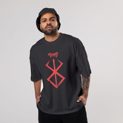 Berserk Oversized T-Shirt-S / Black / 240 GSM (100% Cotton)