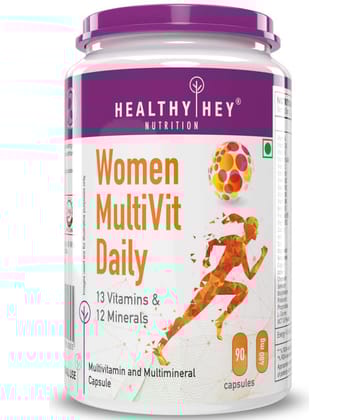 HEALTHYHEY NUTRITION MultiVitamin for Women Vegan - 90 Capsules Capsule 480 mg