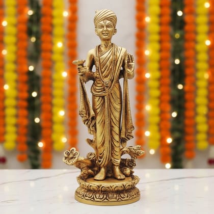 Brass Swaminarayan God Idol | Mandir Pooja Murti, Height : 12 Inch (BSMAS1582 D)