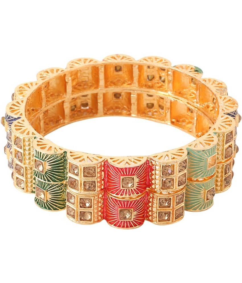 VIRAASI - Multicolor Bangle Set ( Pack of 1 )