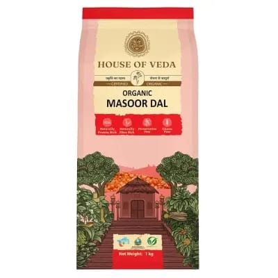 Masoor Dal - Organic (House of Veda) (Best Before - 20th May 2024)