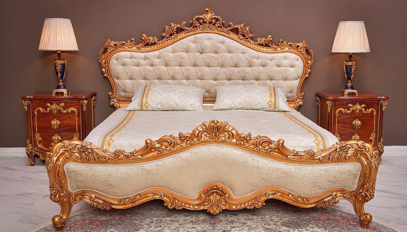 Royal looking Bed with Ultra Luxury side tables