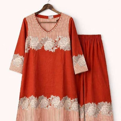 German Rayon Rust Coord Set