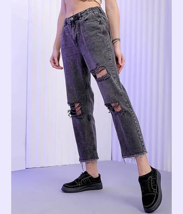 Freehand - Grey Cotton Straight Fit Womens Jeans ( Pack of 1 ) - None