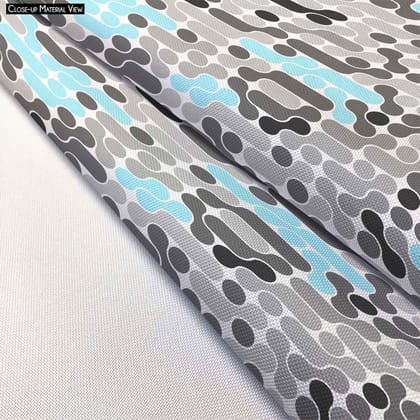 Abstract Geometric D2 Apron | Adjustable, Free Size & Waist Tiebacks-Cotton Canvas / 24" Wide x 22" Long