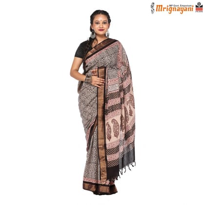 HANDLOOM KOSA SAREE WITH BLOUSE (SKU - 3N0102060622, SAREE - 1205)