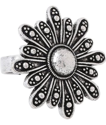 VIRAASI - Silver Contemporary Ring ( Pack of 1 )
