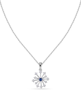 Sparkles Blue Sapphire Pendant For Women