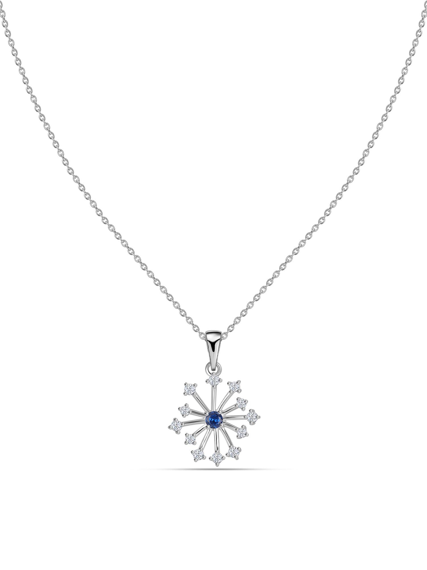 Sparkles Blue Sapphire Pendant For Women