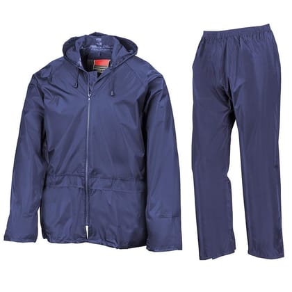Romano nx 100% Waterproof 3 Years Warranty Heavy Duty Double Layer Hooded Rain Coat Men with Jacket and Pant in a Storage Bag-Small