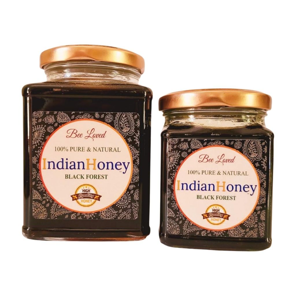 IndianHoney BlackForest Honey 100% Natural & Pure Forest-Sourced No Added Sugar (500gm)
