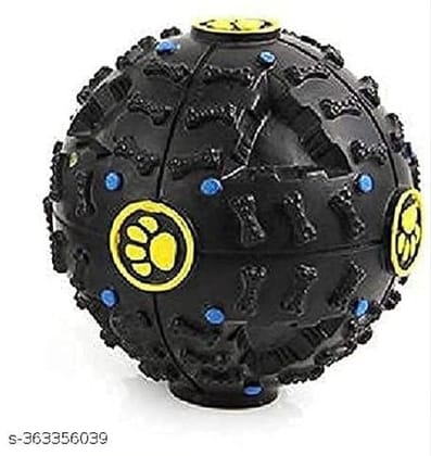 Chew Playing Rubber Ball for Pet (Black)