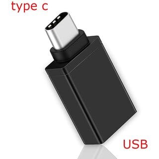 MYSWA Plug 39 Type C to USB 3.0 A Female OTG Adapter - Black123clone