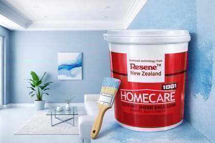 1001 Homecare Luxury Sheen Emulsion Paint White I Glossy HOME CARE Luxury Sheen Emulsion is an interior wall finish that can be applied on all types of smooth Surface I Luxury Wall Paint 1 Ltr