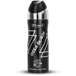 OSSA Black Mens Body Spray With Ambery And Citrusy Notes  Long Lasting (200 ml)