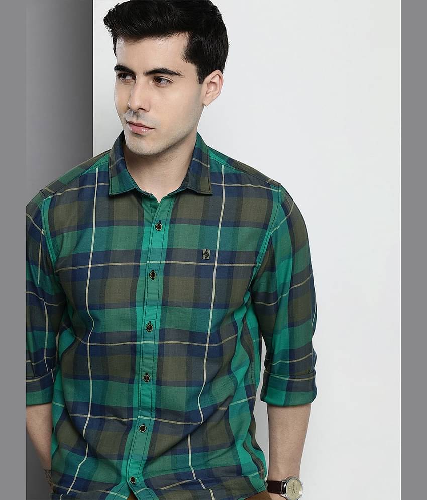 The Indian Garage Co Men Tartan Checked Casual Shirt