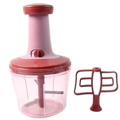 Apex Quba Push Chopper with Stainless Steel Blades (Multicolor)