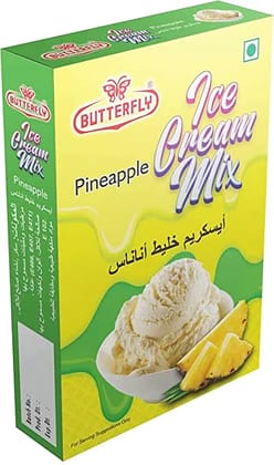 Butterfly Instant Ice Cream Mix, 150 Grams (Pineapple)  by Butterfly Dessert Mixes and Bakery Needs.