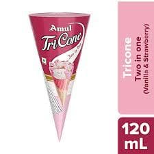 AMUL TRICONE TWO IN ONE 120ML