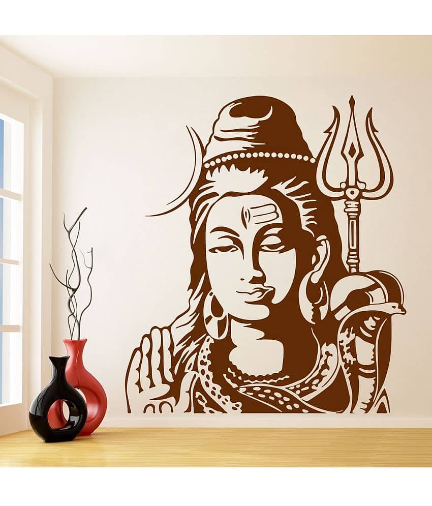 Decor Villa Shankar God PVC Wall Stickers