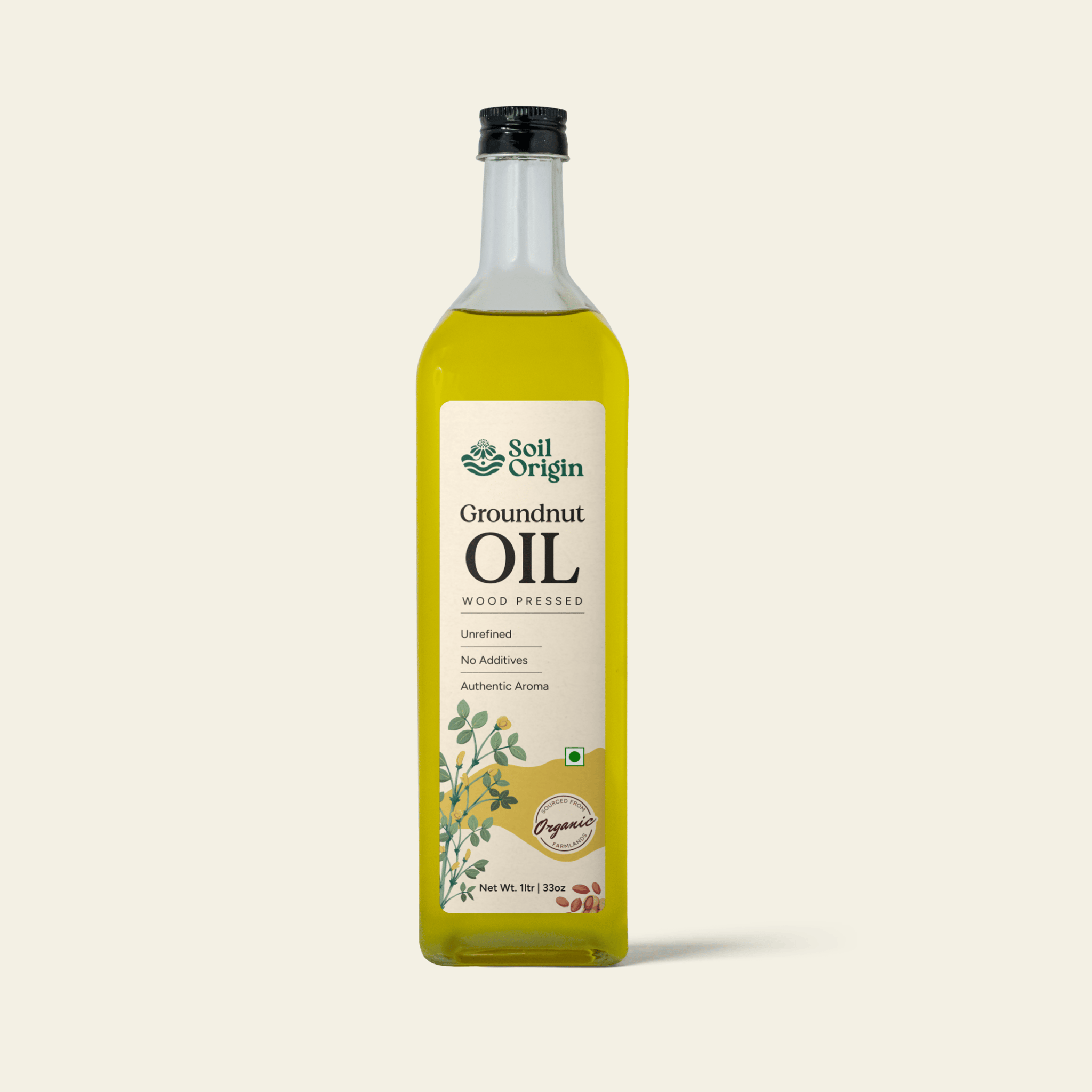 Wood-Pressed Groundnut Oil