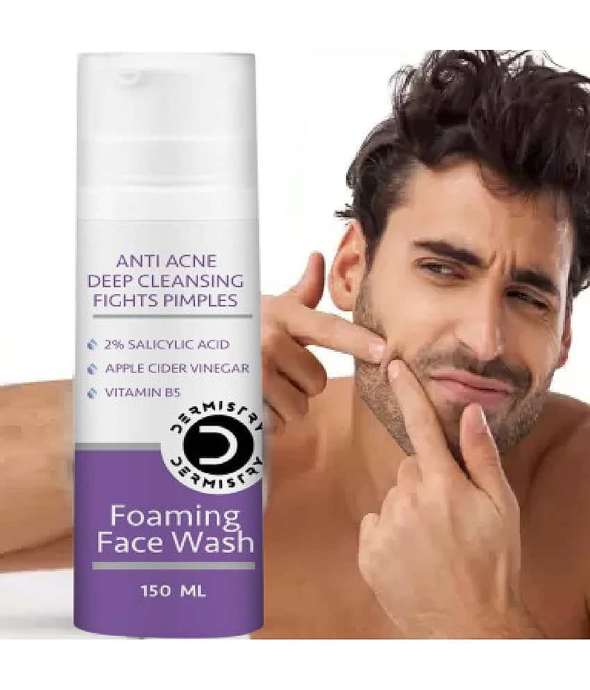 Vigini 2% Salicylic Acid Anti Acne Oil Control Pimples Remover Foaming Toner Face Wash Cleanser Fights Blackheads Whiteheads Dark Spots Men Women Apple Cider Niacinamide Prone Oily Skin Removal Pigmentation Pore Tightening Cream Gel Facial Kit Serum Pack