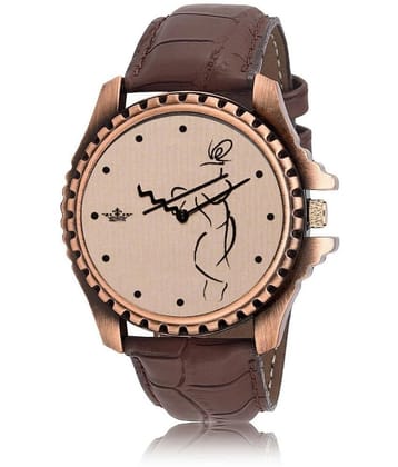 Lorem - Brown Leather Analog Mens Watch
