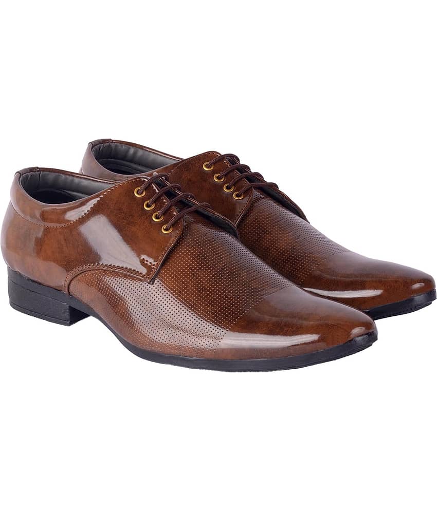 Aadi - Brown Men's Derby Formal Shoes