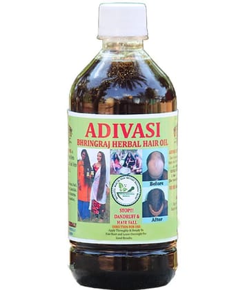 ADIVASI BHRINGRAJ HERBALS - Hair Growth Bhringraj Oil 500 ml ( Pack of 1 )