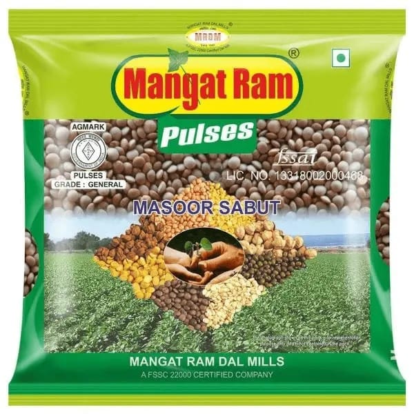Mangat ram masoor sabut 500 gm