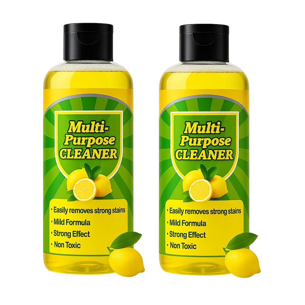 ELHAE Multi-Purpose Cleaner Lemon Fresh | Removes Tough Stains | Safe on Multiple Surfaces | Mild & Non-Toxic Formula | Kitchen, Floor, Bathroom, Glass, Tile Surface Cleaning Liquid (500 Ml)