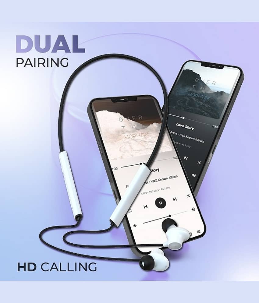 UniBoss Upto 60H Playtime, ENC, Magnetic On/Off Neckband Bluetooth