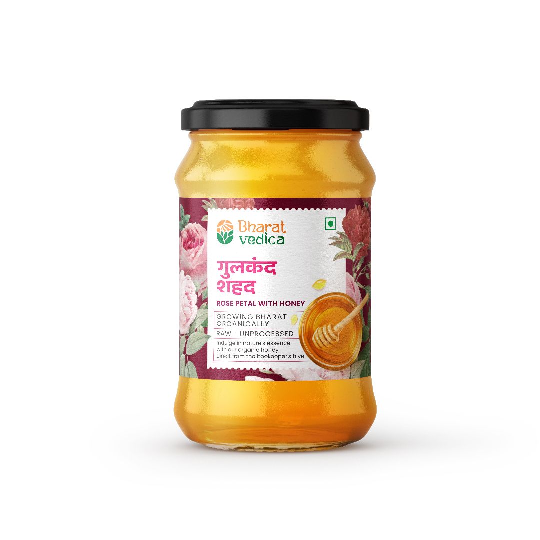 Bharat Vedica Rose Petal Honey, 350 gm