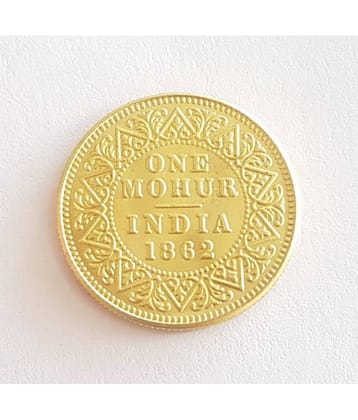EForest - 1 Mohur 1862 Gold Plated Coin 1 Numismatic Coins