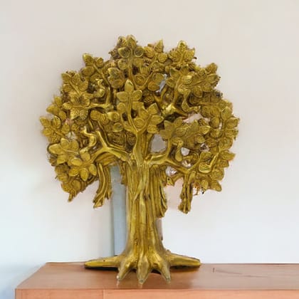 Brass Kalpavriksha Tree Showpiece Trees of Life | Gift for Good Luck | Best in Living Room, Table Decoration with Antique Polish