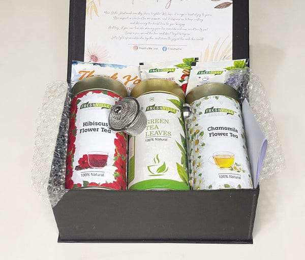 Freshville Hibiscus Green and Chamomile Tea Box 100gm x 3