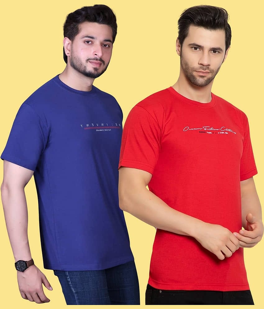 Zeffit Men Cotton Blend Regular Fit Printed T-Shirt ( Multicolor14 )