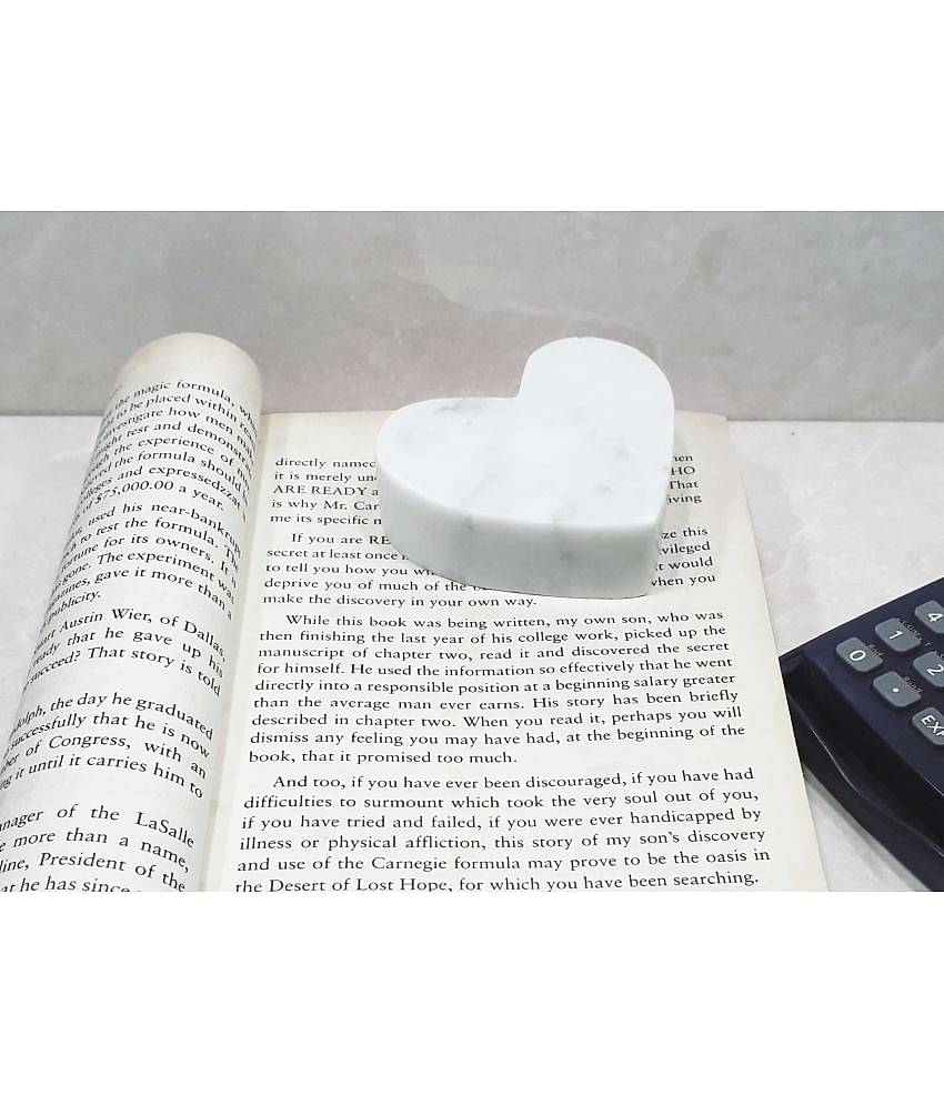 2 Pc. Set Paper Weight | Natural Marble/Stone Paperweight Heart Shape