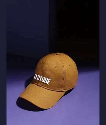 Leotude Yellow Cotton Men's Cap ( Pack of 1 )
