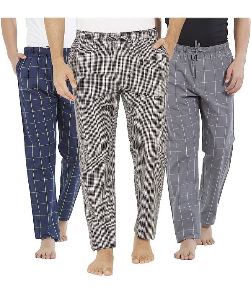 XYXX Pack of 3 Pyjama For Men's ( Multi )