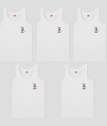 Ariel Pack of 5 Boys Cotton ( White )