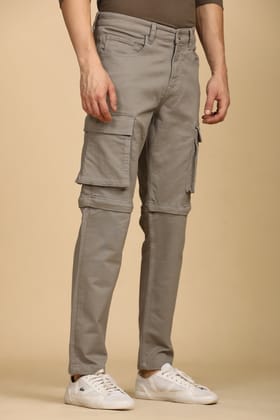 Monte - Zip-Off Cargo Trouser - Grey-S-30 / GREY