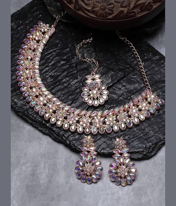 Sukkhi Rose Gold Alloy Necklace Set ( Pack of 1 )