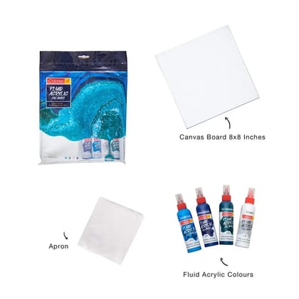 Camel Fluid Acrylic Colours Diy Kit-Aqua / 2033 - Aqua Shades