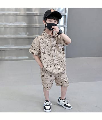 Ocvito Pack of 1 Boys Cotton Blend Shirt & Shorts ( Multicolor )