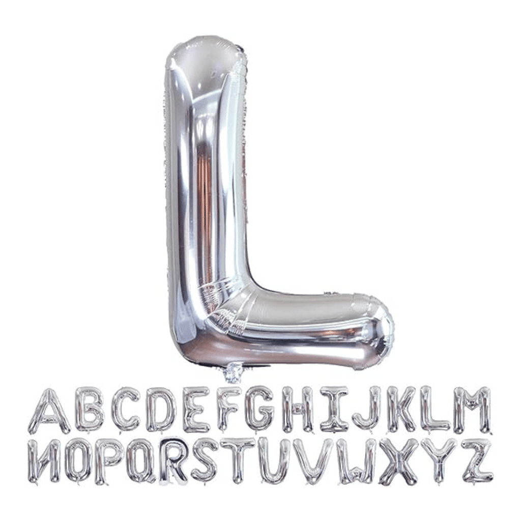 Letter L  Silver Foil Balloon - 16 inches - 1PC - Party and Festive Needs | Buy online on ZillyBuy
