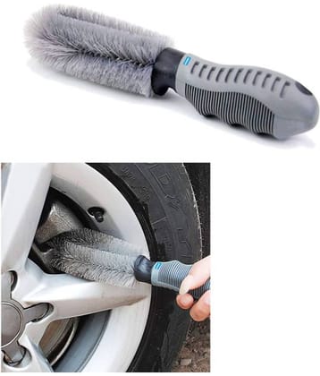 PROGIENCE - Car Wheel Rim Brush Hub Clean Wash Useful Brush Car Truck Motorcycle Bike Washing Cleaning Tool for car accessories (Pack of 1)
