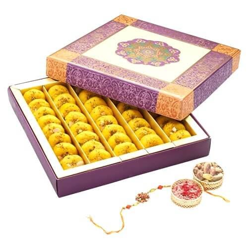 GHASITARAM'S  Mawa Peda Kesari Mithai Box, 400 gm