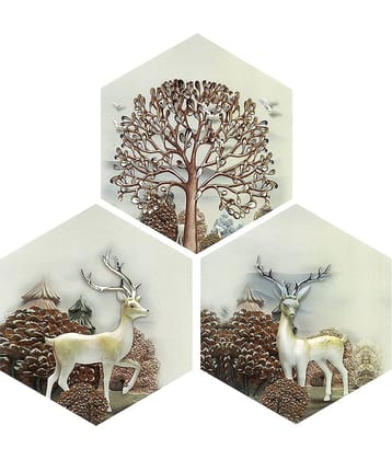 Indianara Hexagon Paintings MDF Painting Without Frame